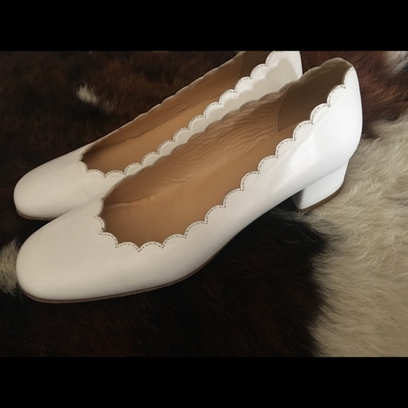 White leather Sesto Meucci block heels 7 - Picture 5 of 5